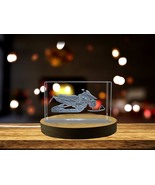 LED Base included | 3D Engraved Crystal Snowmobile Model - Winter Explor... - $25.99+