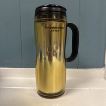 Starbucks Coffee, 2002 Travel Mug w/ Lid, Double Walled, Gold,  12 oz,  ... - $19.79