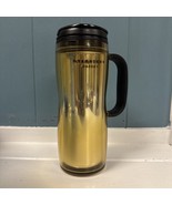 Starbucks Coffee, 2002 Travel Mug w/ Lid, Double Walled, Gold,  12 oz,  ... - $19.79