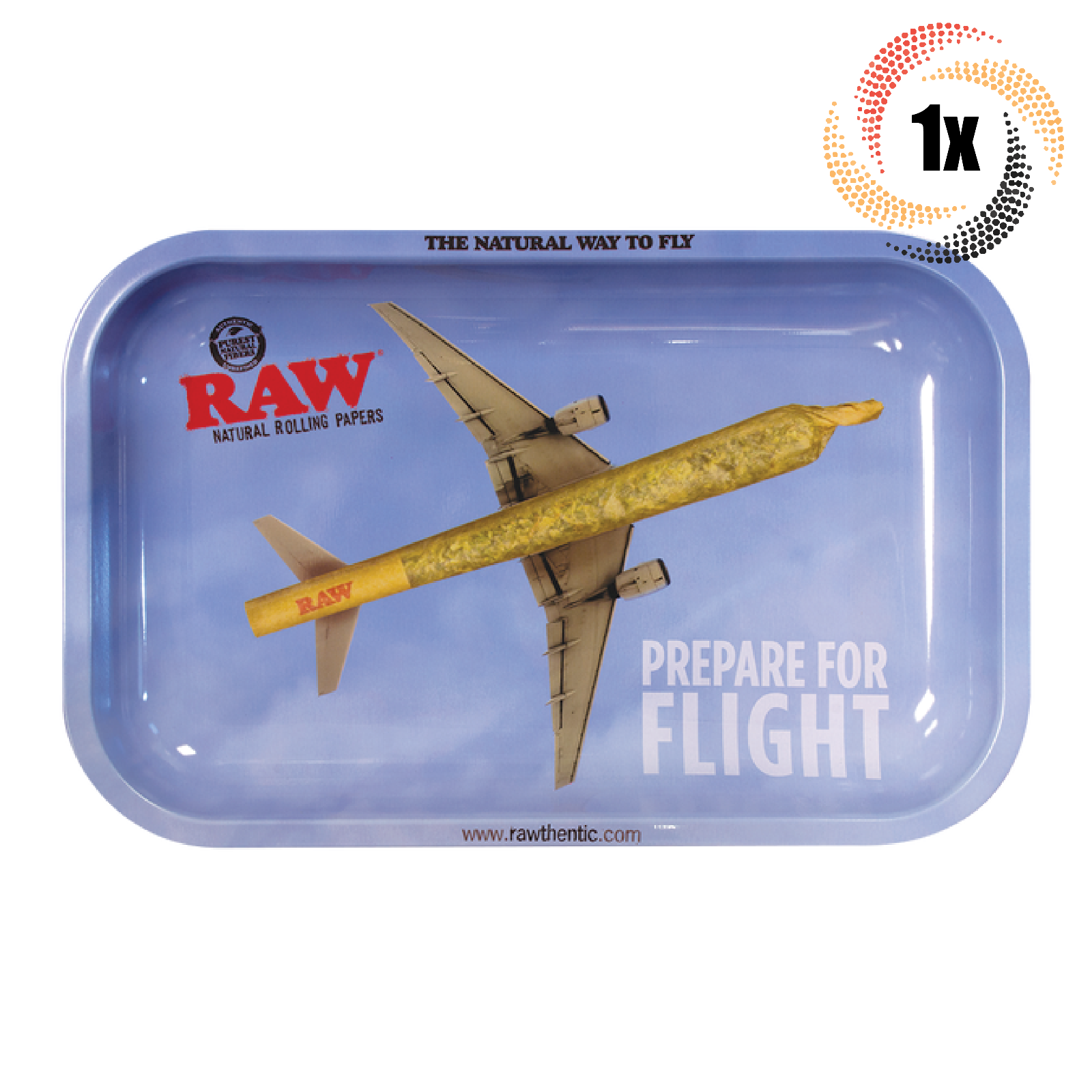 1x Tray Raw Small Metal Smoking Rolling Tray | Prepare For Flight Design - $16.46