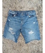 American Eagle Easy Flex Ridge Blue Jean Short Women Size 36 BOX-A AM - £17.17 GBP