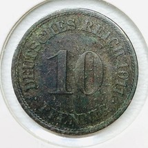 1911 F German Empire 10 Pfennig Coin - €2,58 EUR