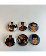 Vintage 90s NKOTB New Kids On The Block 1.5&quot; Button Pin Lot Of 6 Boy Ban... - $27.25 CAD