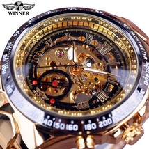 Winner Mechanical Sport Design Golden Mens Watch | Top Brand Luxury | Mo... - £26.01 GBP+