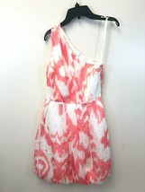 Shoshanna Women&#39;s 100% Silk One Shoulder Ikat Print Bubble Print Dress S... - £24.72 GBP