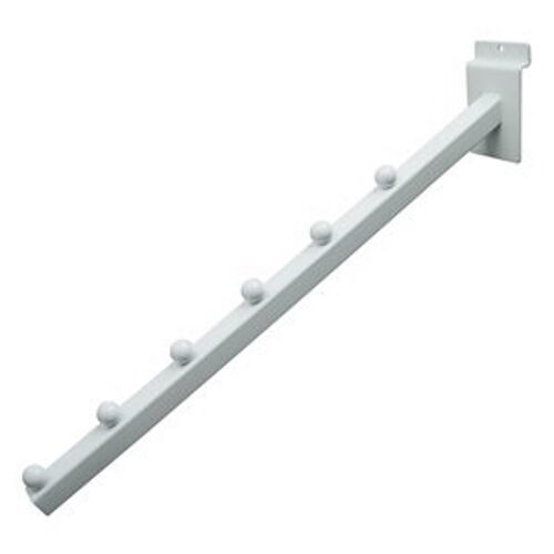 White Slatwall 3/4&quot; Square Tubing 16&quot;L 6 Ball Waterfall White 1 Pc - $15.21