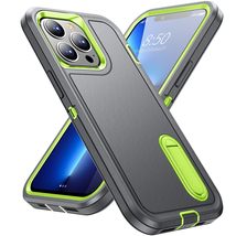 for iPhone 16 (Color: Gray/Green) Shockproof Hard Back Hard Silicon Back... - $843.61 MXN