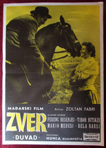 1961 Original Movie Poster The Brute Dúvad Zver Zoltán Fábri Hungarian Vintage - £61.32 GBP