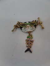 Cool Cat Toggle Link  Lunch at the Ritz 2GO Goldtone Cat &amp; Fish - £22.10 GBP