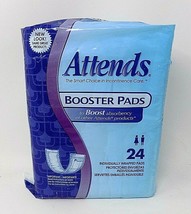 Attends Booster Incontinence Pads - 1 Package of 24 Individually Wrapped - $12.00