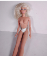 Vintage Mattel 1976 Nude Blonde Barbie Doll w Blue Eyes, Earrings - £7.70 GBP
