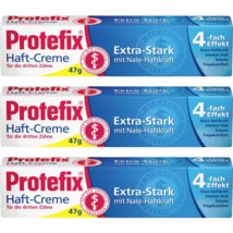 Protefix Extra Strong Denture Adhesive Cream -3 PACK- Made in Germany FR... - $437.36 MXN