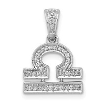 14K White Gold Diamond Libra Pendant - $315.99