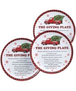 Set of 3 Giving Plates RED TRUCK Baked Goods Holiday Christmas Homemade ... - $462.57 MXN