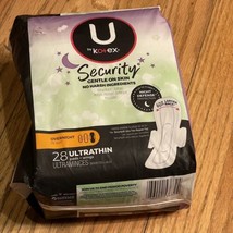 U by Kotex Security Overnight Ultra Thin pad with Wings, Night Defense Z... - £4.22 GBP