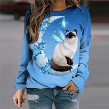 Dream Moon Funny Cat Hoodies Women 2022 Autumn Winter Sweatshirts Fashion Kawaii - £55.49 GBP