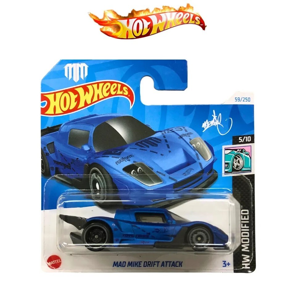 2024 HOT WHEELS HW MODIFIED MAD MIKE DRIFT ATTACK MATTE  BLUE with Case - $28.99