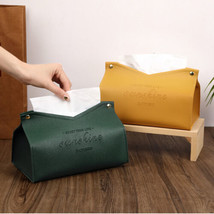 Rectangular Faux Leather Tissue Box Cover Home Decor Storage For Holder ... - $13.99