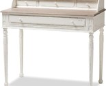 Baxton Studio Anjou Traditional French Accent Writing Desk, White - $615.99