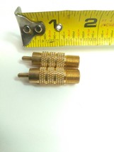 F Type Coaxial Female Jack to RCA Plug Male 3.5mm Adapter Connector GOLD QTY-2 - £9.60 GBP