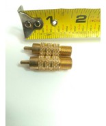 F Type Coaxial Female Jack to RCA Plug Male 3.5mm Adapter Connector GOLD QTY-2 - £9.62 GBP