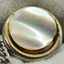Vintage Round MOP Mother of Pearl Tie Tack Tux Shirt Dress Suit Lapel Pin - £16.87 GBP