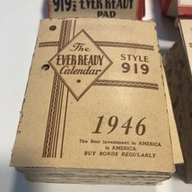 Ever Ready Calendar Vintage Lot Of 2 — 1945 And 1946 919 1/2 Bond Paper Hts - £37.01 GBP