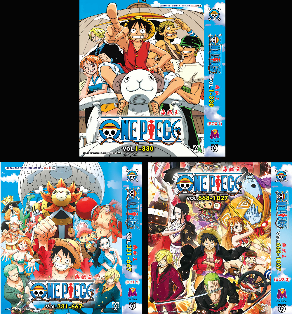 DVD Anime One Piece Box 1- 3 Vol.1-1027 - $249.99
