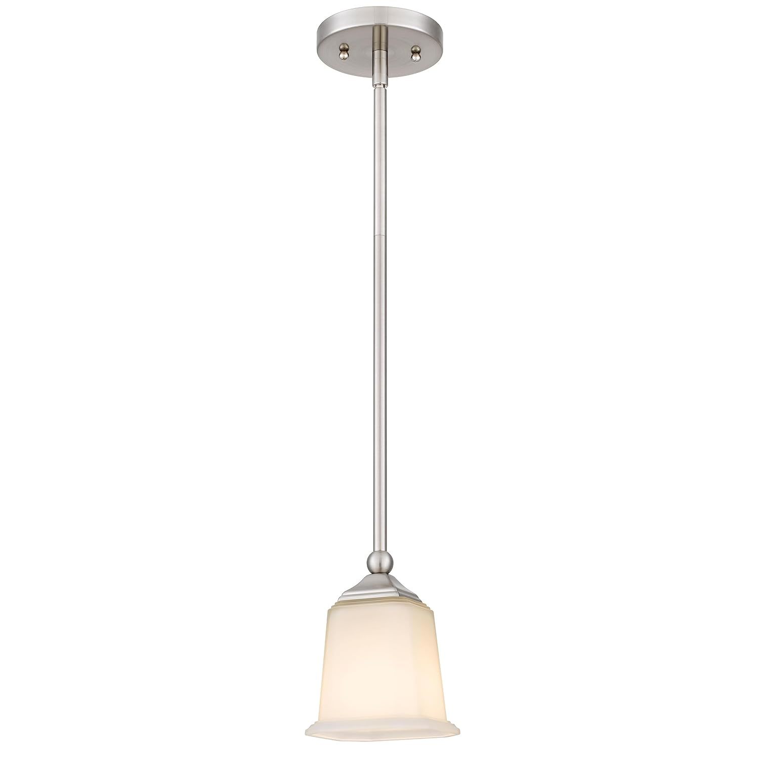 Nox Modern Farmhouse 1-Light Pendant Ceiling Light With Etched Opal Glass Shade