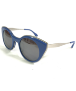 Morgenthal Frederics Sunglasses 259 GISELE Blue Gray Round Frames w/ Gra... - £37.31 GBP