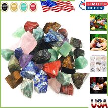3 LB Bulk Rough Stone Mix - 16 Natural Raw Crystals, Perfect for Jewelry... - $700.34 MXN