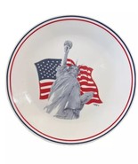 1991 Corelle Statue of Liberty US American Flag Patriotic 10.25&quot; Dinner ... - £8.84 GBP