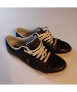 Ralph Lauren Polo Sneakers Brown Leather Lace Up Men&#39;s 11D Casual Preppy... - €17,11 EUR