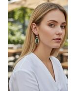 Sterling Silver Multi Gemstone Dangle Earrings - $200.00