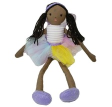 16" Pottery Barn Kids Girl Doll Ballerina Brown Skin Stuffed Animal Plush Toy - $65.55