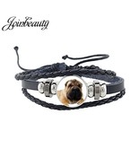 Rottweiler Glass Cabochon Bracelet, Sheltie, Shar Pei Dog, Multilayer Le... - $1.92