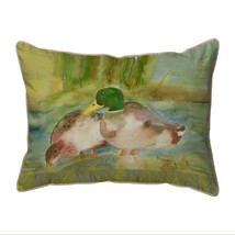 Betsy Drake Mallards Large Indoor Outdoor Pillow 16x20 - £36.90 GBP