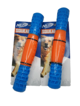 (2) Nerf Dog Toy Blue Orange Squeak Stick Dog Toy Fetch Chew - £23.67 GBP