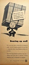 1944 BELL TELEPHONE SYSTEM &quot;Bearing up well&quot; Long Distance-Vintage Print... - $218.46 MXN
