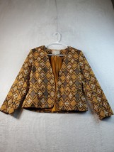 Banana Republic Jacket Womens Size 0 Yellow Black Floral Polyester Open ... - £19.49 GBP