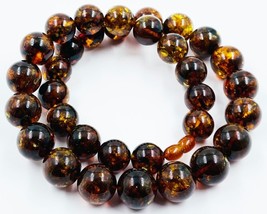 Certified Natural Baltic Amber Necklace Genuine Amber Beads Necklace pressed - £143.60 GBP