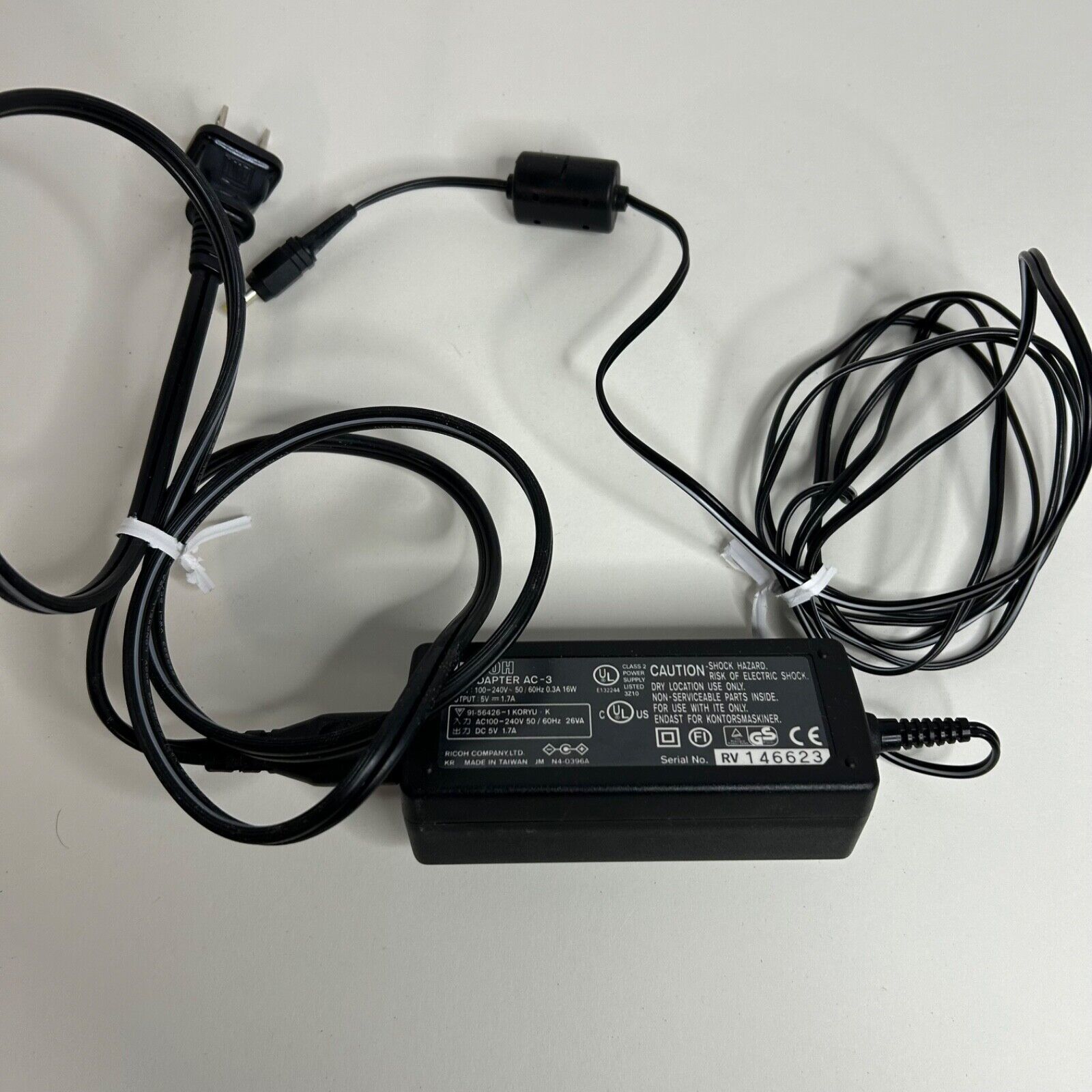 RICOH AC ADAPTER AC-3 DC 5V 1.7A 91-56426-1 - $18.73