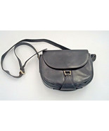 Vintage Cole Haan small  blue leather  long strap shoulder bag purse cro... - $29.70