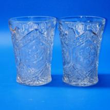 Antique 1905-1920 Indiana Glass RAYED FLOWER Cut Glass Juice Tumbler  - ... - $22.97