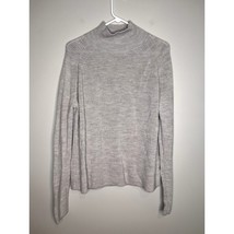 Eileen Fisher Merino Wool Blend Grey Minimalist Lagenlook Mock Neck Swea... - $38.00