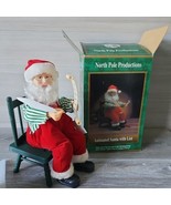 Vintage 1995 Gemmy North Pole Productions Animated Santa With List #1299... - £26.22 GBP