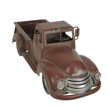 Rustic Brown Antique Pickup Truck Planter Indoor Outdoor 15.25 Inches Long - £55.01 GBP