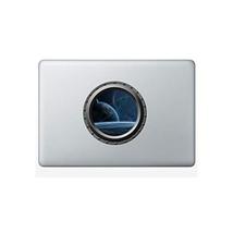 An item in the Home & Garden category: Big Blue World Mini Porthole - Laptop Decal - 6" tall x 6" wide