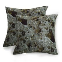 WOWMAX Pack of 2 Square Throw Pillow Covers Printed Stone Abstract Decor... - $294.98 MXN+