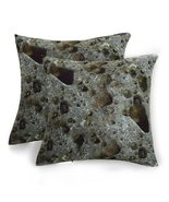 WOWMAX Pack of 2 Square Throw Pillow Covers Printed Stone Abstract Decor... - $291.96 MXN+